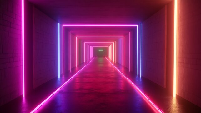 Neon tunnel, vibrant colors (13)