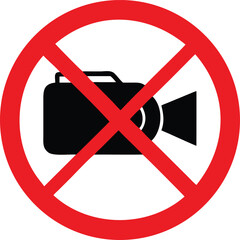Fototapeta premium Photography prohibited - Photography prohibited signboard for download in vector