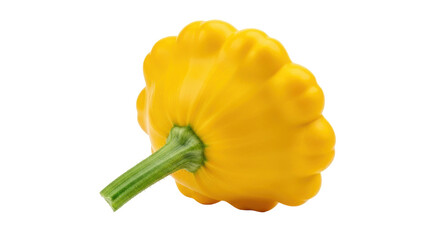 Isolated Pattypan Squash Yellow and Fresh