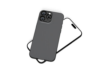 Two modern smartphones positioned elegantly on a clean white surface.