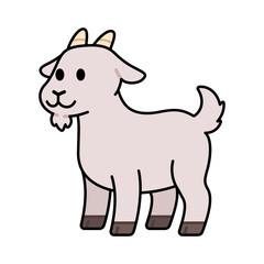 Cartoon Goat Vector Illustration