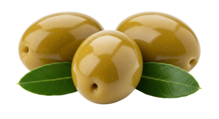 Isolated Green Olives