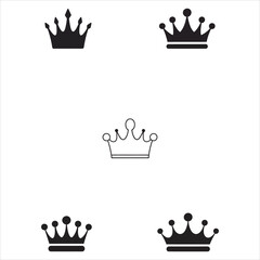 set of crowns vector