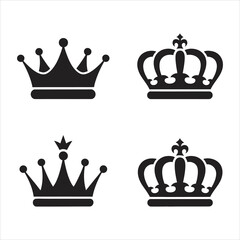 crown icons set