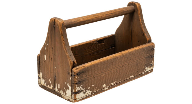 Isolated Wooden Toolbox