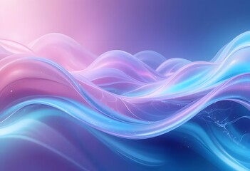 Obraz premium Abstract Colorful Wave Pattern in Soft Pink Blue and Purple Tones Artistic Digital Background