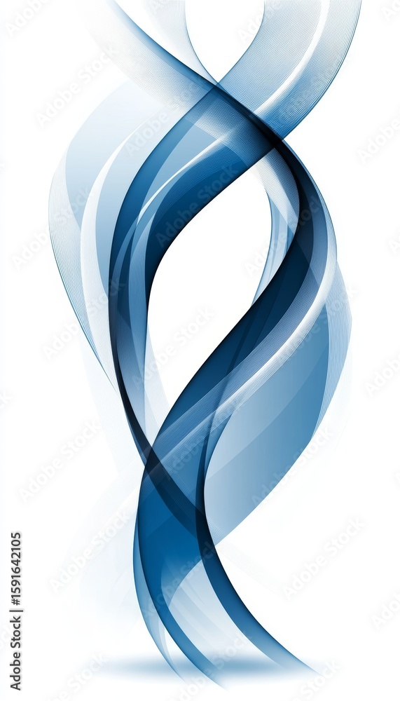 Canvas Prints fluid abstract background featuring delicate waves in serene blue tones for elegant digital art use
