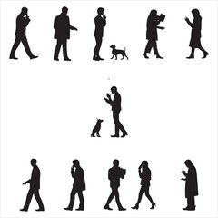 silhouettes of business people