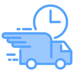 Fast Delivery Blue Icon