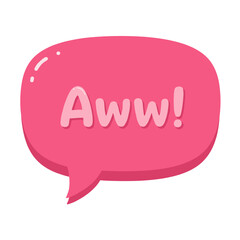 Fototapeta premium Pink speech bubble displaying 