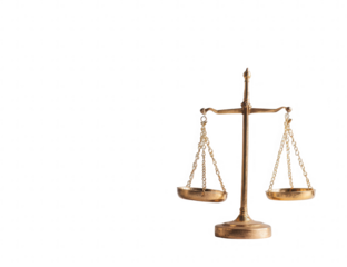 Golden scales of justice on black (1)