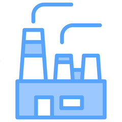 Factory Blue Icon
