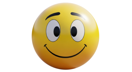 Isolated Emoji with Smiley Face