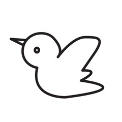 Bird Icon with White Background