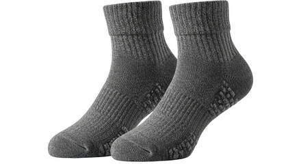 Isolated Pair of Gray Grip Socks
