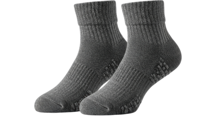 Isolated Pair of Gray Grip Socks