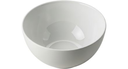 Isolated Empty White Bowl