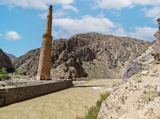 Jam, Afghanistan - one of the most mystical attractions in Afghanistan, the Minaret of Jam stands isolated in a remote and nearly inaccessible valley of the Shahrak District