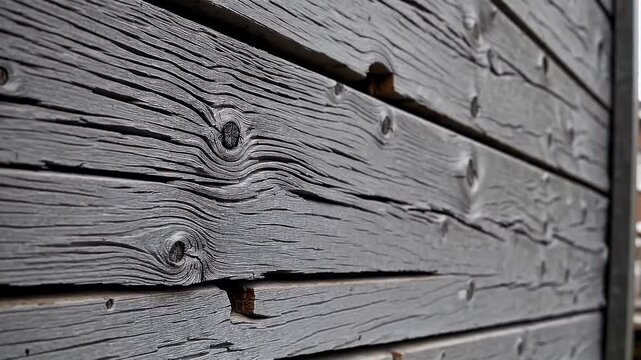 detailed video of rustic aged wooden planks with visible cracks and knots showcasing raw natural textures perfect for background plates home decor concepts or rural countryside themed media design