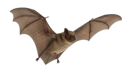Isolated Brown Bat Flying