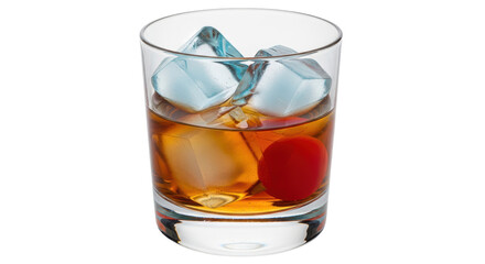 Isolated Whiskey and Ice