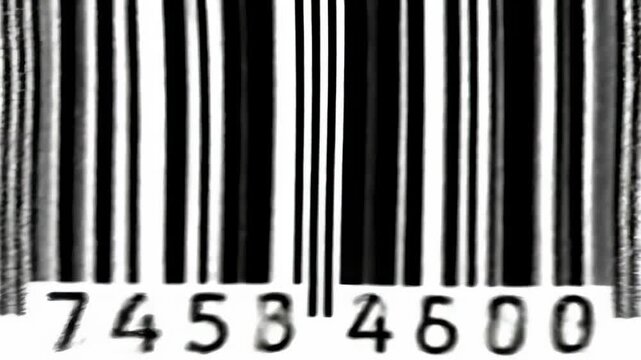 Black and white barcode with numbers