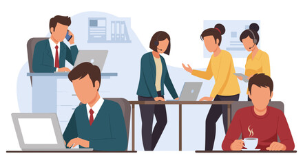 Modern business team collaborating, perfect for website banners or brochures.