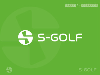 golf logo design. letter s logo design
