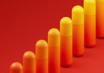 Upward trending bars symbolizing growth and success