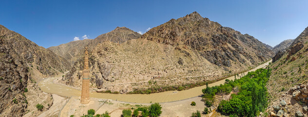 Jam, Afghanistan - one of the most mystical attractions in Afghanistan, the Minaret of Jam stands isolated in a remote and nearly inaccessible valley of the Shahrak District