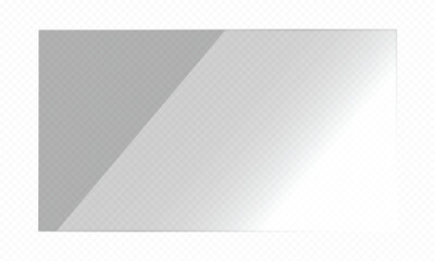 Transparent PNG glass plate. Screen reflection illustration on a transparent background