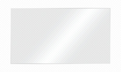 Transparent PNG glass plate. Screen reflection illustration on a transparent background