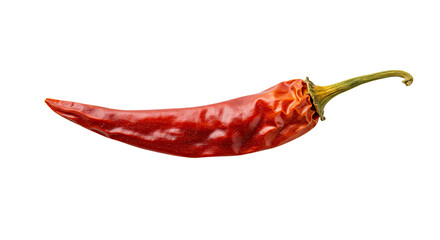 Single Dried Red Chili Pepper.