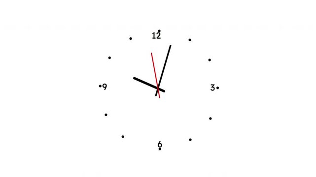 Minimalist animated clock featuring a simple watch design, perfect for clean style lovers seeking time-themed motion visuals.