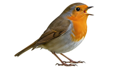 Isolated Robin Bird Calling