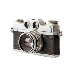 Vintage camera, silver and black