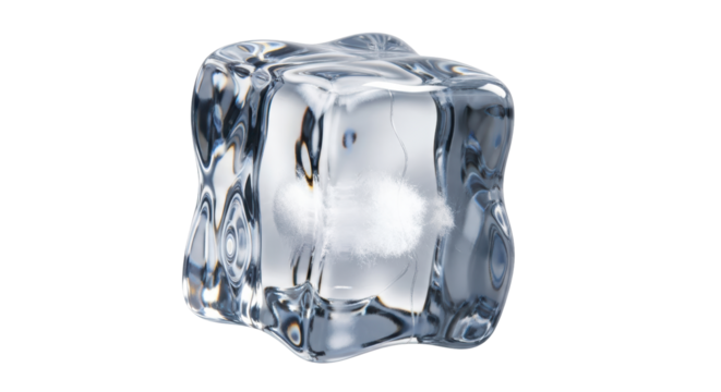 Isolated Ice Cube