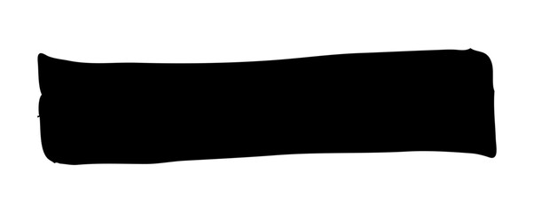 Abstract Black Ink Paint Stroke Isolated Element Grunge Bar Shape Artistic Banner for Modern Graphic Design and Texture Background