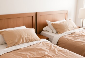 Make beds Straighten sheets and arrange pillows