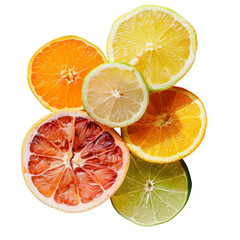 Fototapeta premium Colorful citrus slices, vibrant array