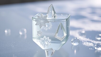 Scientific activity growing ice crystals