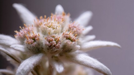Close-up of delicate white flower with soft pink details