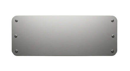 Metal plate with screws isolated PNG with Transparent Background