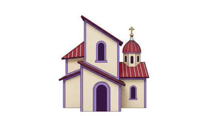 Isolated Cartoon Church