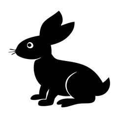 Obraz premium Rabbit Silhouette Vector Illustration