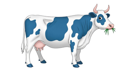 Isolated Cartoon Cow