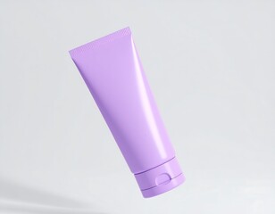 Isolated purple squeeze tube provides a simple design element for health, beauty, and personal care product mockups.