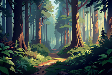 forest in the morning