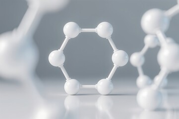 Obraz premium Molecule Structure White Atom