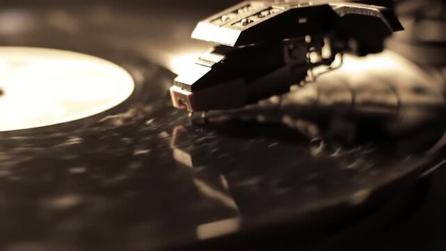 Record player closeup